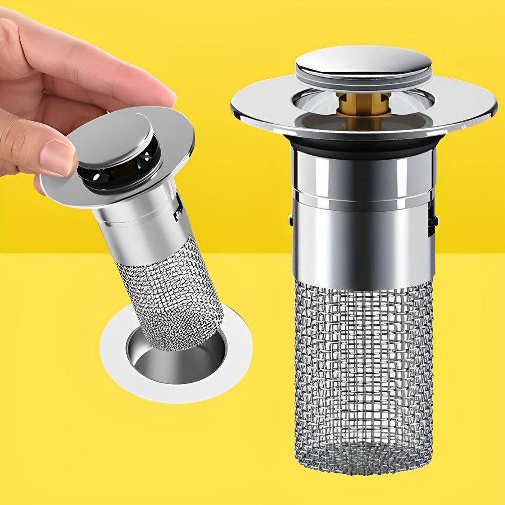 Bouchon de Lavabo Avec Panier Filtrant Intégré