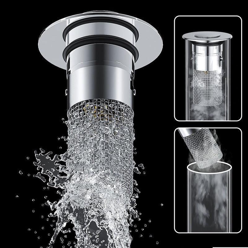 Bouchon de Lavabo Avec Panier Filtrant Intégré