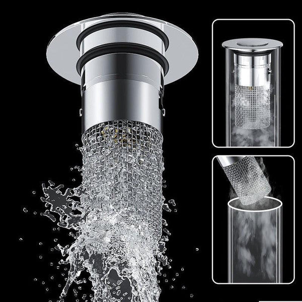 Bouchon de Lavabo Avec Panier Filtrant Intégré