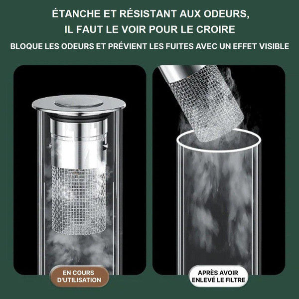 Bouchon de Lavabo Avec Panier Filtrant Intégré