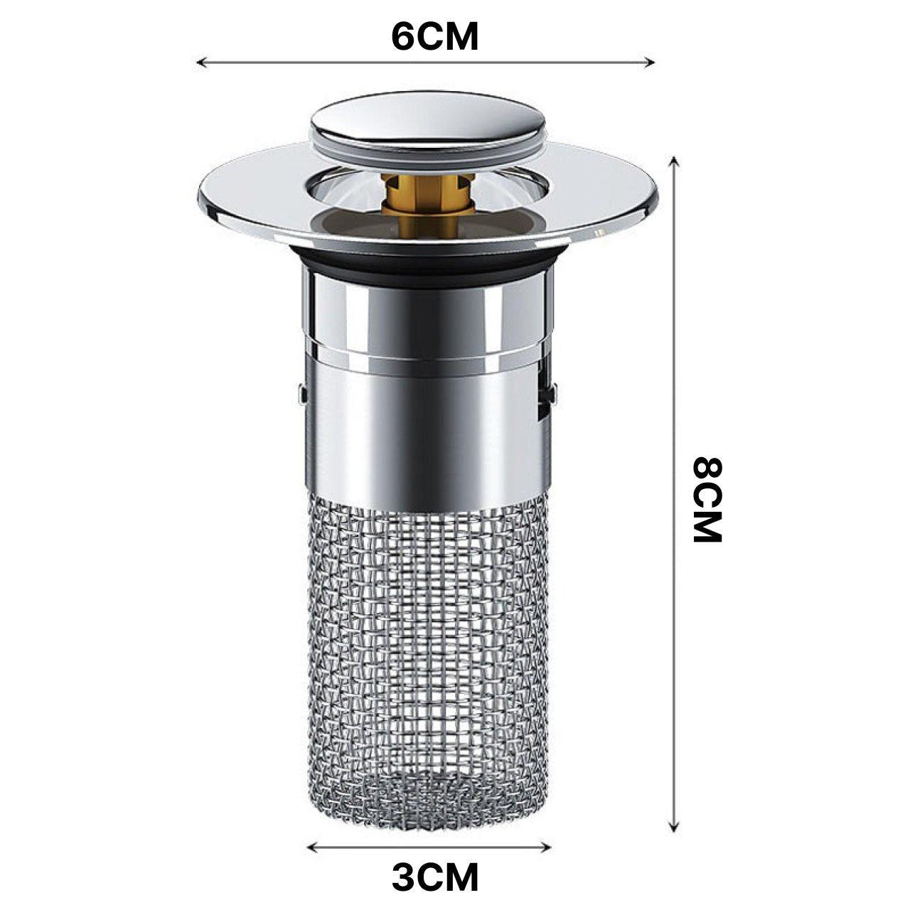 Bouchon de Lavabo Avec Panier Filtrant Intégré