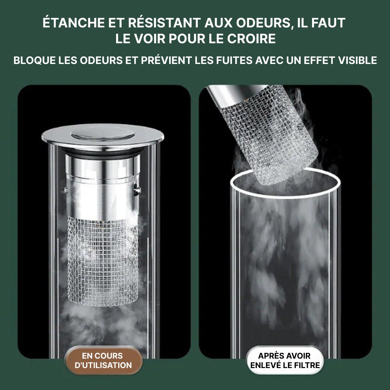 Bouchon de Lavabo Avec Panier Filtrant Intégré