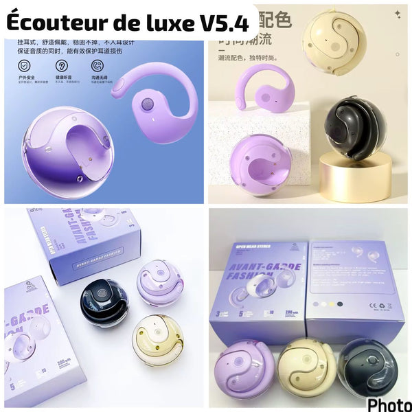 🎧 Écouteur de Luxe V5.4 (Zéro douleur à l'oreille)